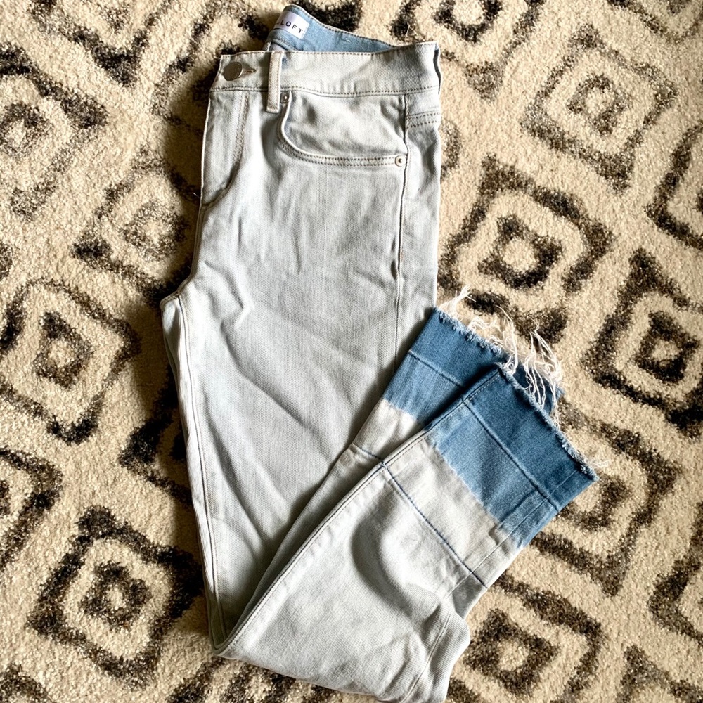 Light Wash Dip Dyed Skinny Denim